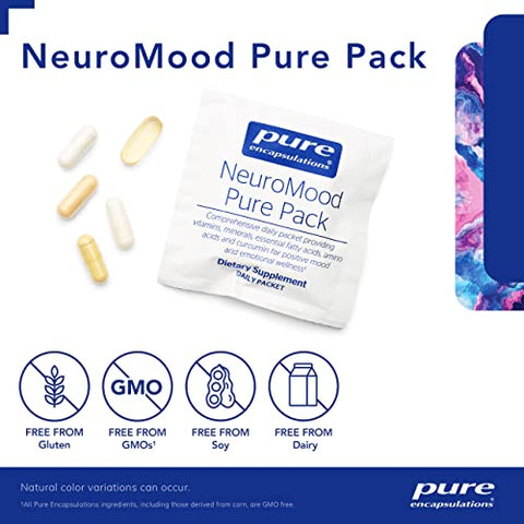NeuroMood Pure Pack – Suplemento Dietético Completo para Função Saudável dos Neurotransmissores – 30 Pacotes - Pure Encapsulations