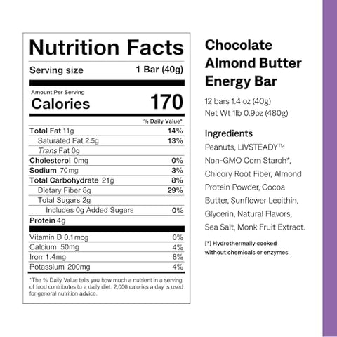 Energy Bars | Baixo Açúcar, Baixas Calorias | Amigável ao Intestino, Sem Cafeína, Vegano, Não-OGM, Sem Soja, Amigo da Dieta Keto | Corrida, Ciclismo, Fitness, Pré-Treino - UCAN