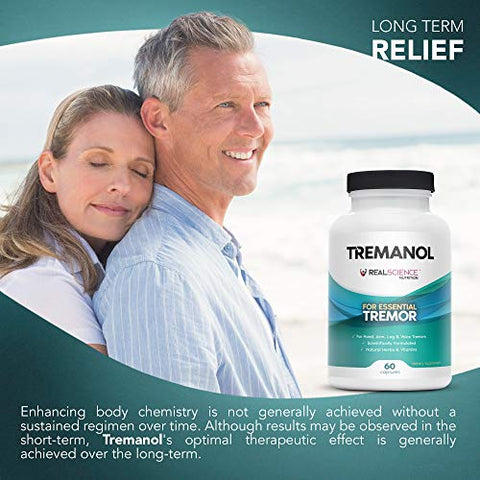 Real Science Nutrition - Tremanol – Suplemento Herbal para Tremor Essencial – Alívio Duradouro para Mãos, Braços e Pernas Trêmulas