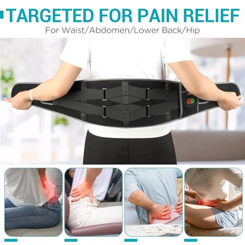 Aquecedor Portátil Comfytemp com Massageador para Alívio de Dor nas Costas, Massageador de Costas sem Fio Elegível para FSA HSA, Almofadas Térmicas Vestíveis para Cólicas com 3 Níveis de Calor, Desligamento Automático