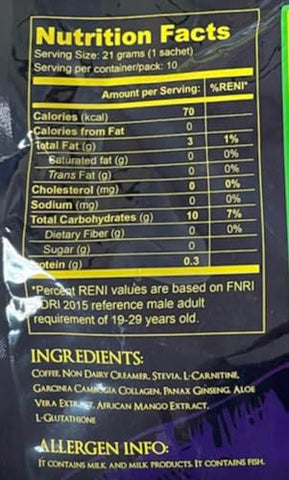 Slimming K - Café Emagrecedor Slimming-K por Madam Kilay, Queimador de Gordura Colágeno (21g), 10 Unidades (Pacote de 1)
