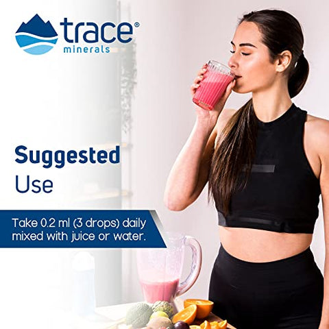Trace Minerals - Minerais Traços | Iodo Iônico de Iodeto de Potássio | Suporta Produção Hormonal, Função do Sistema Nervoso, Saúde da Pele | Marca: