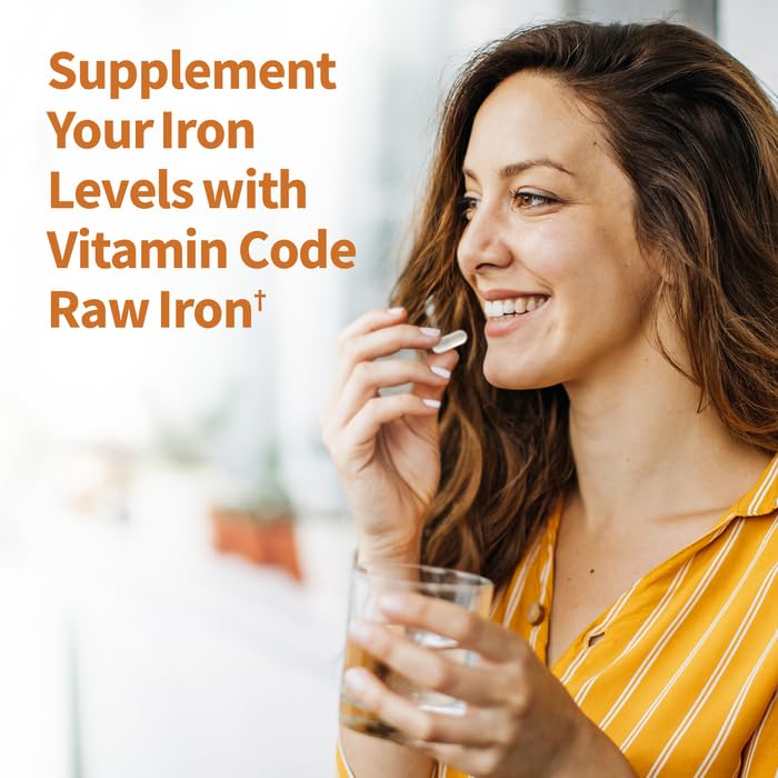 Garden of Life - Vitamin Code Raw Iron – Cápsulas 30ct | Fórmula Pura | Alta Absorção