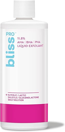 Pro™ Liquid Exfoliant – Tratamento Diário Esfoliante com 11,8% AHA, BHA, PHA – 118 ml (4 fl oz) - Bliss