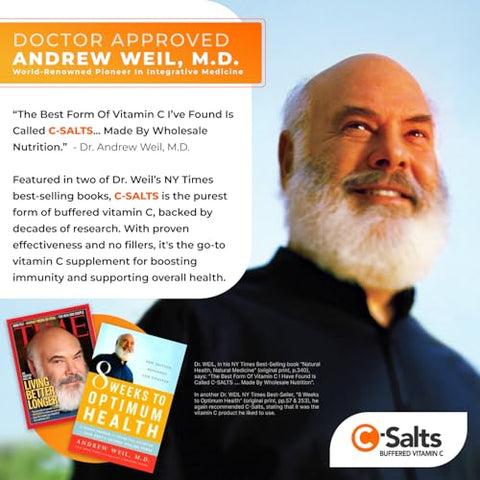 C-Salts - Pó de Vitamina C Tamponada – Suporte Imunológico de Alta Absorção com Ascorbato C, Amigo do Estômago, Sem Açúcar, Orgânico, Vegano, Não Transgênico, Sem Milho ou Sódio, Original – 100g
