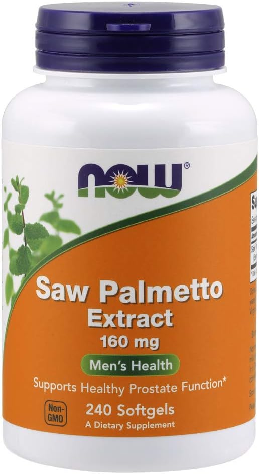 Suplementos, Extrato de Saw Palmetto (Serenoa repens) 160 mg, Saúde Masculina, 240 Softgels - NOW Foods