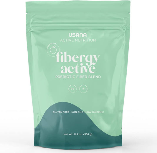 Fibergy Active – Fibra Prebiótica para Saúde Intestinal – Sem Transgênicos – Sem Glúten – Baixo Índice Glicêmico – 336g – 28 Porções - USANA