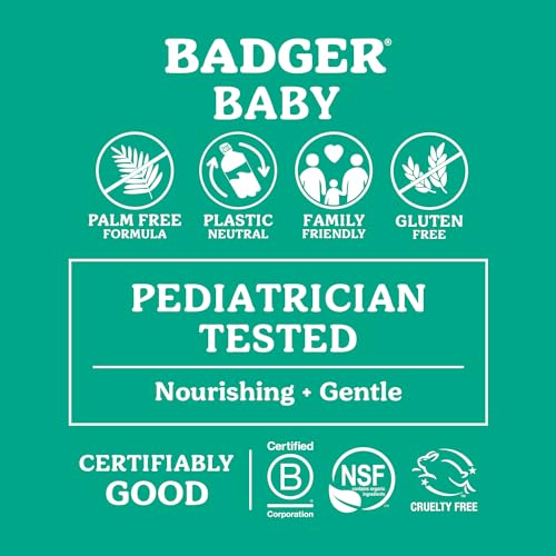 Baby Wash – Shampoo e Sabonete Líquido de Camomila Calmante para Bebês, Orgânico, Suave para Recém-Nascidos e Crianças, 300 ml - Badger