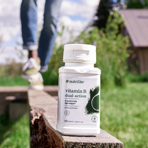 Vitamin B Dual–Action 120 Comprimidos – Marca Nutrilite – Ação Dupla – 120 Comprimidos – Vitamina B – Alta Visibilidade - Nutrilite