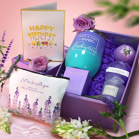 IDEATECH - Presentes de Aniversário para Mulheres – Presentes de Aniversário para Mãe – Presente de Aniversário Feliz para Ela – Presente Único de Aniversário para Melhores Amigas, Irmã, Filha – Cartão de Feliz Aniversário – Banho Relaxante