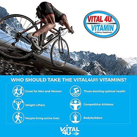Vitaminas Premium para Homens e Mulheres | Suporte ao Sistema Imunológico, Energia, Saúde Cardíaca e Funções do Corpo + Nutrição Esportiva com Suporte Articular – 30 Porções - VITAL 4U