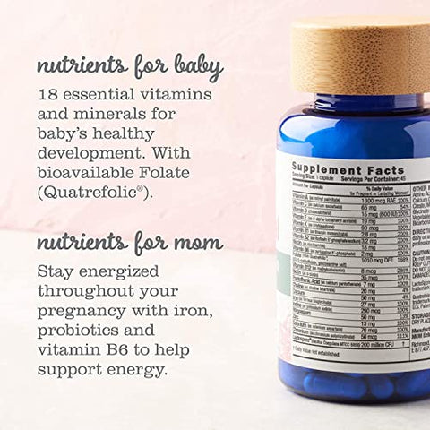 Mommy's Bliss - Mommy’s Bliss Prenatal Multivitamin com Ferro e Ácido Fólico, Apoia o Desenvolvimento do Bebê e o Sistema Imunológico da Mãe