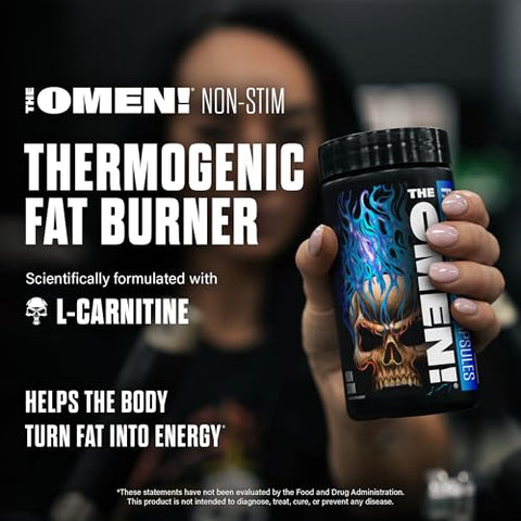 The Omen! Queimador de Gordura Termogênico sem Estimulantes – Suplemento Dietético Livre de Cafeína para Homens - JNX SPORTS