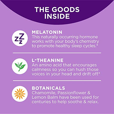 OLLY - Olly Restful Sleep Gomas de Vitaminas BlackBerry Zen (Pacote com 4) – 120g