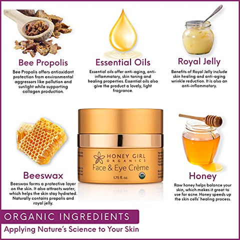 Face – Creme Facial Orgânico 50g | Hidratação Natural - Honey Girl Organics