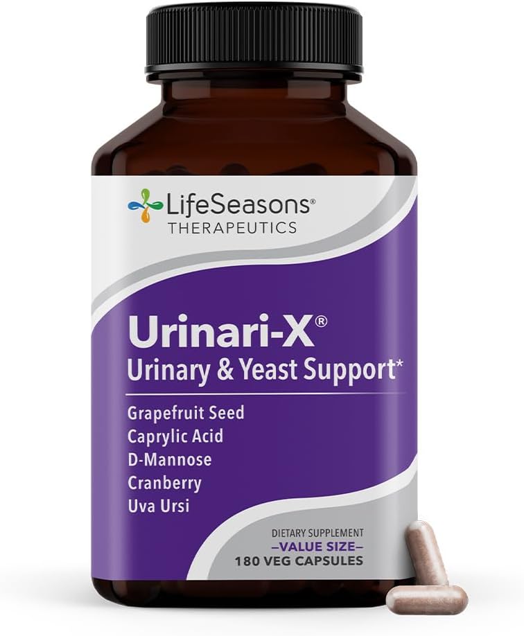 LifeSeasons - Urinari-X – Suporte para o Trato Urinário – Alívio Rápido de Infecção Urinária – Suplemento Vitamínico para Função Saudável da Bexiga