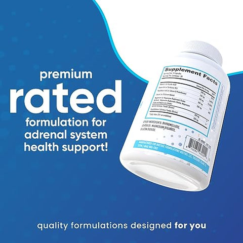 Suplemento Adrena-Health para Mulheres – Suporte à Saúde do Cortisol, Níveis de Energia, Moderação do Humor e Suporte Adrenal - NuEthix Formulations