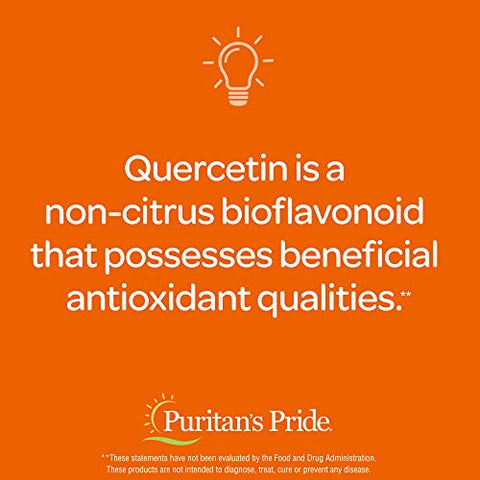 Puritan's Pride - Puritan’s Pride Quercetin Complex com Vitamina C, Suporte para a Saúde Respiratória Superior, 100 comprimidos