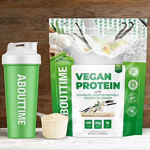 Suplemento Proteico Vegano, Baunilha, 2 Libras (907g) - About Time