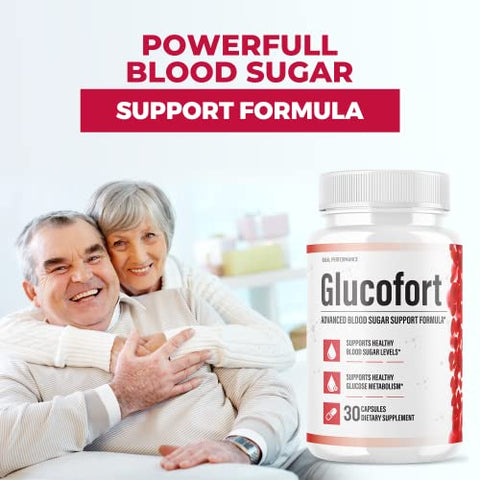 Oficial) Fórmula de Suporte Glucofort para Saúde (3 Pacotes) - IDEAL PERFORMANCE