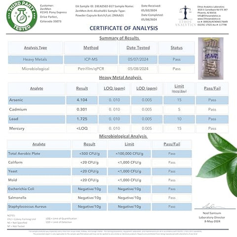 Zenmen - Gerenciamento de Desejos para Melhores Manhãs – Testado por Terceiros – com Kudzu, Cardo Mariano, Jurubeba, Quebra-Pedra, 5HTP – 60 Cápsulas Veganas, Fabricado nos EUA