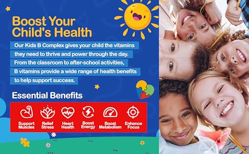 Generic - Autistic UpBeat: Complexo de Vitamina B para Crianças | Gotas Amigáveis para Crianças | Sem Sabor | B1, B2, B3, B6, B7, B9 | 60ml