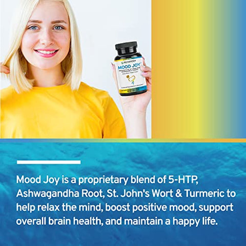 TRIO NUTRITION - Trio Mood Joy | Premium 5-HTP, Erva de São João, Ashwagandha | 60 cápsulas | 100% natural