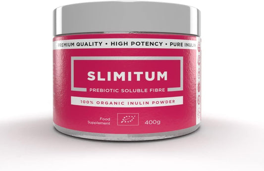 NUTRIISH - SLIMITUM Pó Orgânico de Inulina (Agave) – 01 Embalagem Fibra Prebiótica de Inulina para Saúde do Cólon e Intestino, Qualidade Premium, Suporte Intestinal – 400g