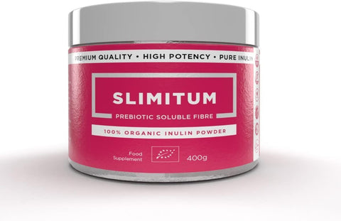 NUTRIISH - SLIMITUM Pó Orgânico de Inulina (Agave) – 01 Embalagem Fibra Prebiótica de Inulina para Saúde do Cólon e Intestino, Qualidade Premium, Suporte Intestinal – 400g