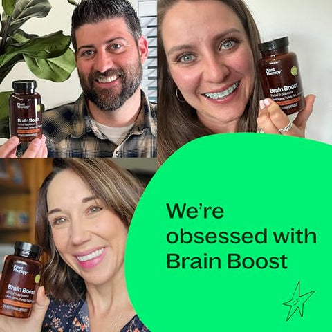 Cápsulas de Suplemento Herbal Brain Boost, Suporte à Memória – 60 cápsulas - Plant Therapy