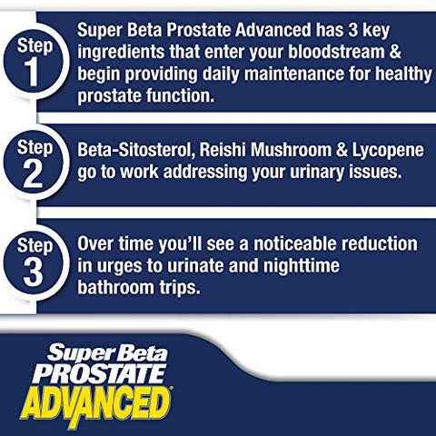 New Vitality - Super Beta Prostate Advanced – Suporte para a saúde masculina, promove o sono, auxilia no esvaziamento da bexiga, Beta Sitosterol (120 cápsulas, 2 pacotes)