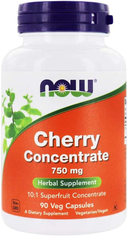 NOW Foods - Now Foods Concentrado de Cereja 750 mg – 90 Cápsulas Vegetais 2 Pack | 100% Natural | Antioxidante Potente