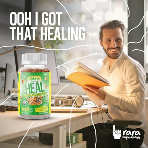 Rara Superfoods - HEAL Mind: Fórmula Avançada para Melhorar o Desempenho Mental e Concentração – 60 Cápsulas