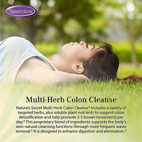 Nature's Secret - Nature’s Secret Multi-Herb Colon Cleanse – Limpeza do Cólon, 275 Tab