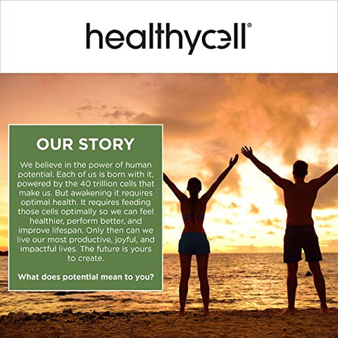 AM PM – Multivitamínico Natural AntiAging para Homens e Mulheres – Suporte à Saúde Celular, Células-Tronco, Energia e Sono – com Vitaminas Vegetarianas de Alimentos Integrais, Antioxidantes e Probióticos - Healthycell