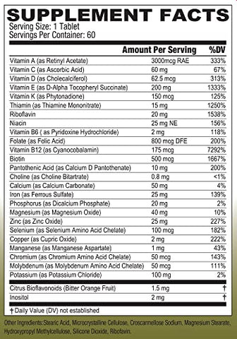 Bariatric Best Supplements - Bariatric High ADEK Multivitamina – Nova Fórmula ASMBS para Cirurgia de Switch Duodenal – Comprimidos de Dissolução Rápida para Rápida Absorção – Marca Bariatric High