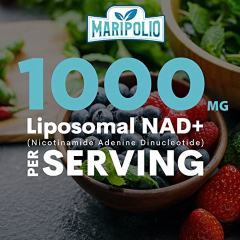 Maripolio - Liposomal NAD 1000 mg | Pontecy NAD Mais Alto | Máxima Absorção | Suplemento Puro de NAD | Energia e Reparo do DNA, Defesa contra o Envelhecimento, Função Cerebral | 240 Softgels