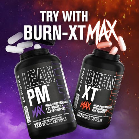 Lean PM Max – Queimador de Gordura de Alto Desempenho, Suporte ao Sono, Perda de Peso – 60 Cápsulas - Jacked Factory