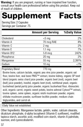Standard Process Inc. - Suplemento Alimentar Ligaplex I da Standard Process – Suporte para Articulações com Fósforo, Shitake, Lactato de Cálcio, Beterraba e Manganês – Saúde Óssea e Força Óssea