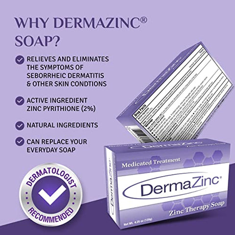 Sabonete Terapêutico DermaZinc com Zinco 120g – Pack com 3 Barras
