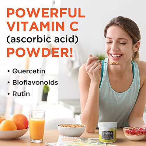 Livingood Daily - Livingood Pó de Vitamina C em Alta Dose – 2.600mg de Ácido Ascórbico em Pó para Fortalecer a Imunidade – Marca Livingood