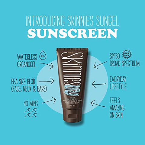 Sungel Nova Fórmula FPS30 Protetor Solar Eco, 100ml UVA UVB, Não Diluído em Água, Seguro para os Recifes, Vegano, Use Quantidade de Ervilha - Skinnies