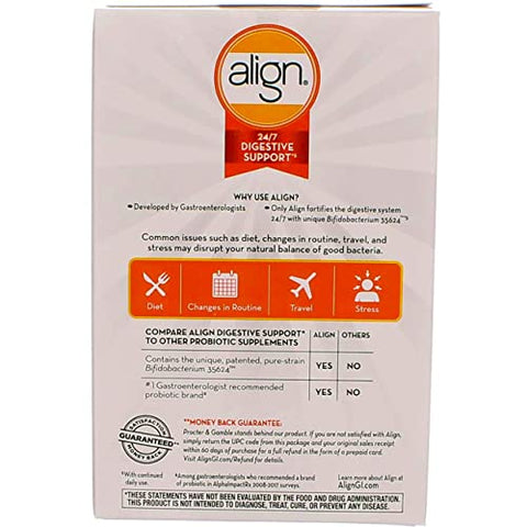 Probióticos, Suplemento Probiótico para Saúde Digestiva Diária, 28 cápsulas, #1 Probiótico Recomendado por Gastroenterologistas (Embalagem Pode Variar) - Align