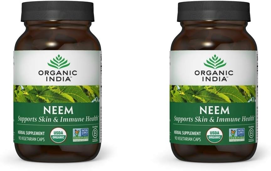 Neem – Suplemento Herbal para Pele e Imunidade – 60 cápsulas - ORGANIC INDIA