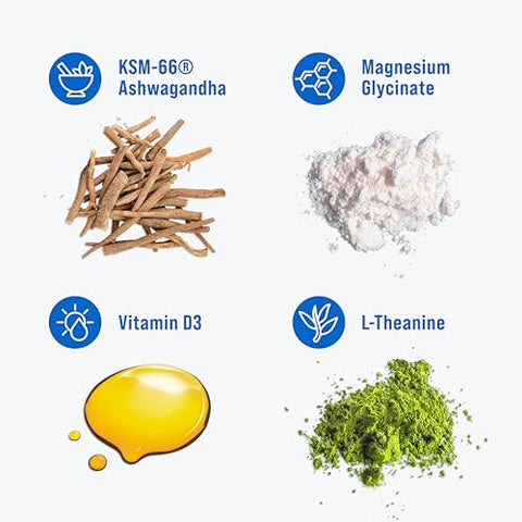 Supercalm: Pó para Bebida Energética, Tangerina Tropical, L Teanina, Ksm-66 Ashwagandha, Glicinato de Magnésio, Vitamina D3, Suplementos para Relaxamento - Nello