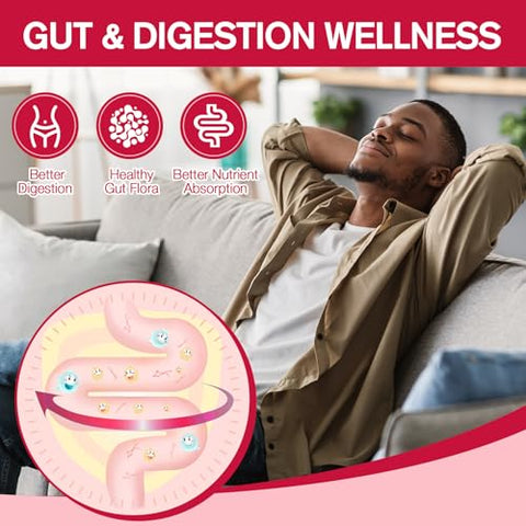 Totaria - Gomas de Fibra Probiótica 9 em 1 para Adultos – Marca Probiótica, 180g