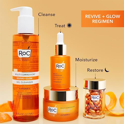 Multi Correxion Revive Glow – Hidratante Facial Gel Creme com Vitamina C 10%%, Efeito Instantâneo, Hipoalergênico - RoC