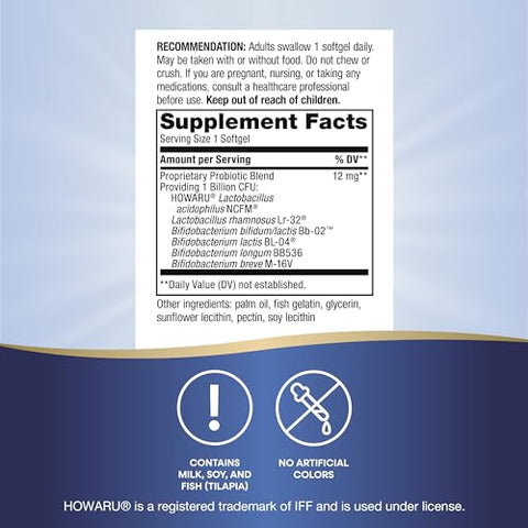 Nature's Way - Nature’s Way Complete Probiotic Pearls – Suporte Digestivo, 1 Bilhão de Culturas Vivas, Suplemento para Homens e Mulheres, Sem Necessidade de Refrigeração, 90 cápsulas (Embalagem Pode Variar)