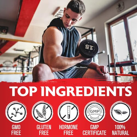 Energixir - Testosterone Booster 78,000mg – Fórmula Ultra Potente Premium de Turkesterona para Homens, Aumento Muscular, Energia, Resistência, Força, Resistência – Marca