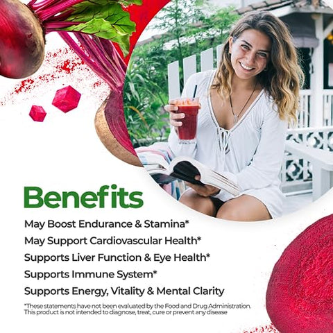 FEEL GOOD - Feelgood Superfoods: Pó de Beterraba Orgânica Fortificado, Impulsionador de Óxido Nítrico para Receitas e Smoothies, Beterraba Pura com Extrato de Raiz de Beterraba 10:1, 200g